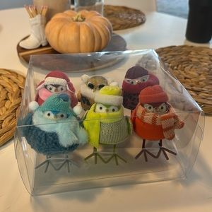 6pc Featherly Friends Fabric Bird Christmas Figurine Set - Target Wondershop